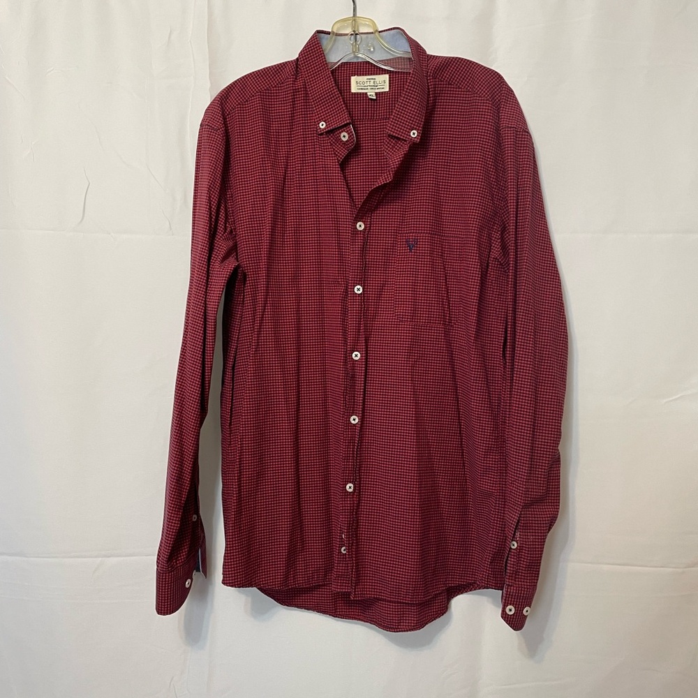 Scott Ellis Checkered Button Down Shirt Men’s Extra Large